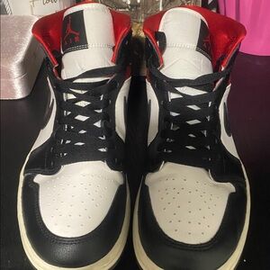 Air Jordan Black and Red Sneakers
